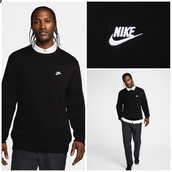 Nike Club Crewneck Knit Sweater - Picture 1 of 11